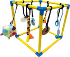 Dewonch Puppy Play Gym with 8 Hanging Toys, Small Dogs Indoor Jungle Gym by DEWONCH