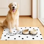 Puppy Pattern Pet Feeding Mat 24x16 Inch Polka Dot Pet Feeding Area Mat Pet - Image 3
