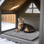 Enjoying Self Warming Cat Mat Bed, 18 x 23 inch Rectangle Plush Kitten Bed - Image 6