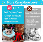 Cat Cone Collar Soft, Waterproof Cat Recovery Collars Spay Cones to Stop - Image 6