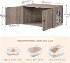 HOOBRO Cat Litter Box Enclosure, Hidden Litter Box Furniture - Image 5