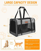 PETUX Large Pet Carrier for Large Cats ＆ Small Dogs - Image 2