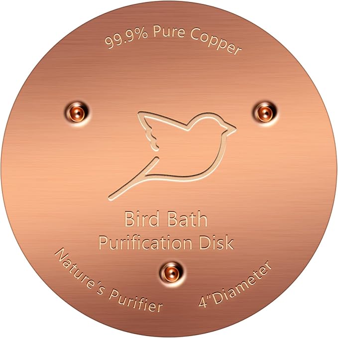 NNG 1 Pack Bird Bath Copper Disk, 1mm Thick Reinforced 99.9% Pure Copper Bird by NNG