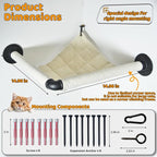 Wall Corner Cat Hammock Wall Mounted, 14.96 x 14.96 inch Wall Mounted Shelves - Image 2