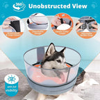 Inflatable Dog Cone with Transparent Shield, Protective Dog Donut Collar After - Image 2