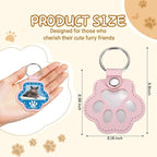 Custom Leather Pet Fur Keychain – Personalized Memorial Keepsake Keyring - Image 3
