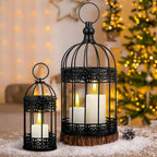Sliner 4 Pcs Birdcage Candle Holder Valentine Decorative Bird Cages - Image 5