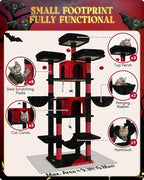 Globlazer Gothic Cat Tree, 80inch Goth Cat Tower - Image 2