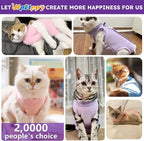 Cat Recovery Suit for Spay Abdominal Wound, Breathable Kitten Onesie for Cats - Image 4