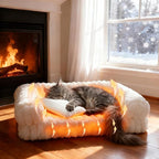 Cat Bed, Cat Beds for Indoor Cats, Winter Self Warming Pet Sofa Bed, Washable - Image 6