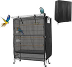 Bird Cage Covers for Night, 38”L×23”W×51”H, 420D Fabric Washable Waterproof by SEJGGKG