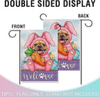 Artofy Welcome Easter Bunny Dog Small Decorative Garden Flag, French Bulldog - Image 3