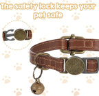 2 Pcs PU Leather Cat Collar Breakaway - Image 4