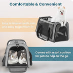 19 x 12 x 12 Large Cat Car Carrier – Roomy Escape-Proof Cat Car Seat - Image 6