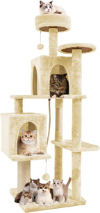 58.5inch Large Cat Tree Tower Condo by TSCOMON