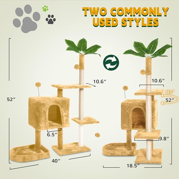 52in Multi-Level Cat Tower - Image 5