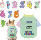 Custom Dog Birthday Shirt, Personalized Pet Apparel Print by Unknown