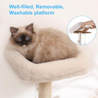 Hey-brother Cat Tree with XL Litter Box Enclosure, All-in-one Cat Tower - Image 5