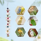 2 Pack Bird Toys with Cuttlebone, Parakeet Toys, Bird Beak Grinding Stone - Image 4