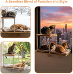 PETSFIT Cat Window Perch, Dual-Level Hammock - Image 8