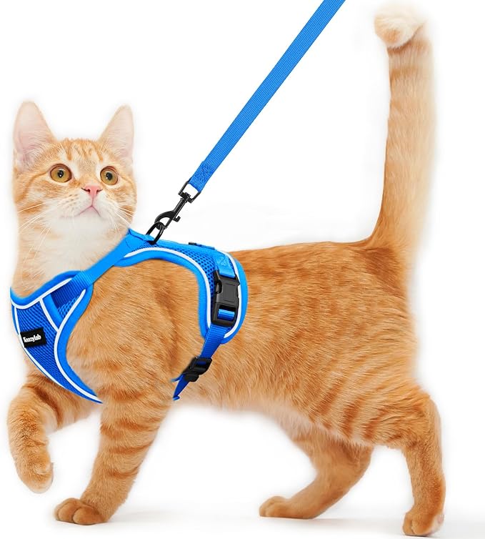 Cat Harness and Leash for Walking Escape Proof Soft Adjustable Cat Leash by Unknown