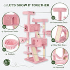 MUTICOR 66 Inches Multi-Level Large Cat Tree Tower - Image 5