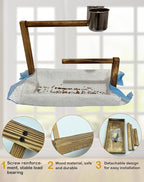 8 Pcs Small Bird Training Stand Set Portable Tabletop Birds Perch Desktop - Image 4