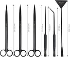 Segarty Aquarium Tools, 6 in 1 Stainless Steel Aquatic Plant Tweezers Scissor - Image 2