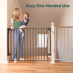 Cumbor 34" Extra Tall No Bottom Bar Baby Gate - Image 9