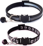 Black Reflective Cat Collar by YOUALSO
