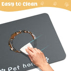 Dog Food Mat, Diatom Ooze Cat Water Mats Non Slip - Image 2