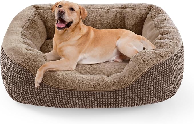 INVENHO Large Dog Beds Large Sized, Washable Orthopedic Warming Soft Sleeping by INVENHO