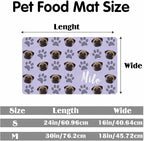 Personalized Dog Cat Mat with Name Photo Custom Placemat Feeding Mats - Image 2