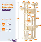 Allewie 81 Inches Tall Cat Tree/Multi-Level Large Climbing Tree House and Towers - Image 3
