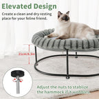Sunhoo Elevated Cat Bed for Indoor Cats Raised Kitten Hammock Large High Puppy - Image 2