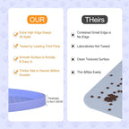 100% Waterproof 0.5" Raised Edge BPA Free Silicone Dog Food Mat, Pet Cat - Image 6