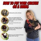 Chicken Swing Toy for Coop Handmade in USA Natural Safe Wooden Accessories - Image 3
