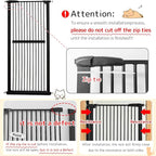 Lumizone Extra Tall Cat Gate 61.02" High Pressure Mounted Extra Wide - Image 9