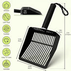 Metal Cat Litter Scooper with Holder, Stainless Steel Metal Litter Scoop - Image 2