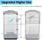 ASOCEA Large Bird Cage Seed Cather, Bird Cage Cover Adjustable Soft Airy Skirt - Image 2
