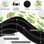 Dog Food Mat for Pet Cat Food Mat, Cute Frog Absorbent Quick Dry Dog Bowl Mats - Image 4