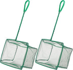 Pawfly Aquarium Fish Net with Braided Metal Handle Square Net with Soft Fine by Pawfly
