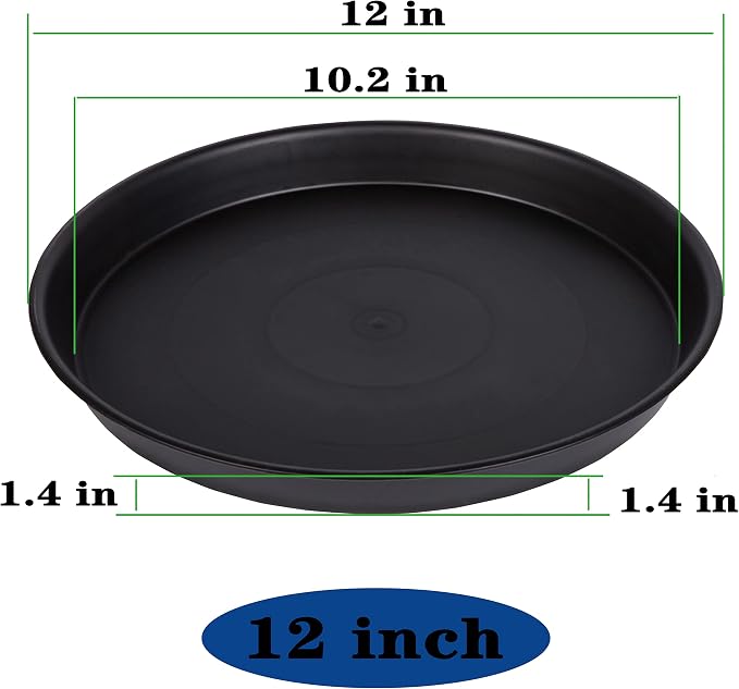6 Pack of 12 inch Plant Saucer, Heavy Duty Plastic Plant Saucer 12 inch Round - Image 2