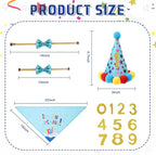 Weewooday Dog Birthday Party Supplies Birthday Boy Girl Cake Bandana Triangle - Image 3