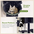Globlazer Cat Trees and Towers for Multiple Adult Cats, 82-inch XXL Tall Cat - Image 5