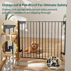 Cumbor 34" Extra Tall No Bottom Bar Baby Gate - Image 8