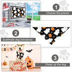 Abbylike 20 Pcs Sublimation Blank Dog Bandanas Plain Bandanas - Image 5