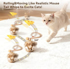 Migipaws Interactive MigiMouse Cat Toy 360° Rolling & Spin - Image 2