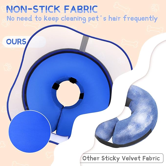 Supet Raised Inflatable Dog Cone Collar to Stop Licking, Soft Dog Cone - Image 5