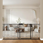 WAOWAO Baby Gate 71.65-76.38" Extra Wide Pressure Mounted Walk Through Swing by WAOWAOBABYSAFETYPRODUCTS